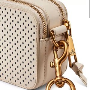 Marc Jacobs snapshot perforated Camera crossbody bag.